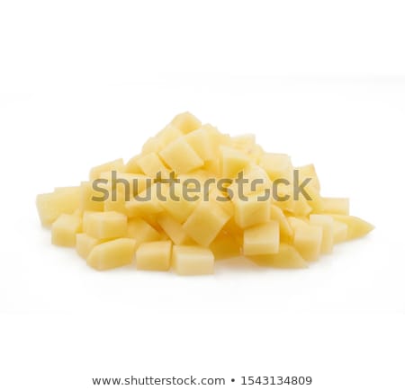 Stok fotoğraf: Raw Diced Potatoes