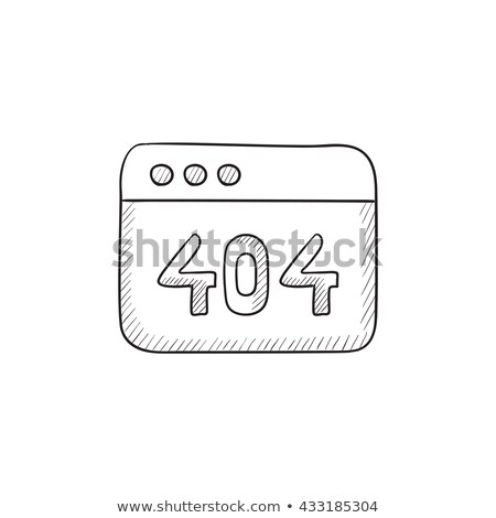 Imagine de stoc: Browser Window With Inscription 404 Error Hand Drawn Outline Doodle Icon