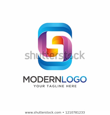 ストックフォト: Letter A Blue Orange Logo Sign Logotype Vector Symbol