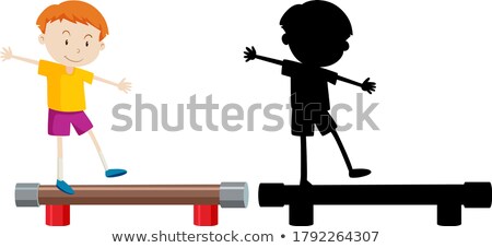 Foto stock: Doodle Boy Character Exercise