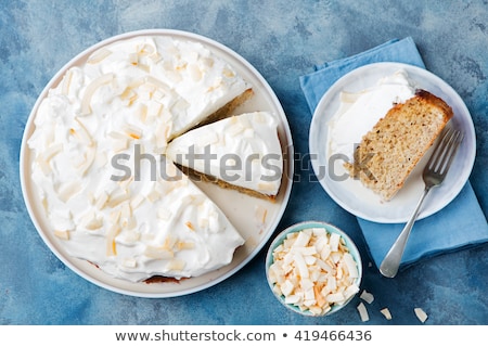 Stok fotoğraf: Fresh Coconut Cake With Cream