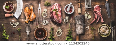 Foto stock: Raw Meat Background