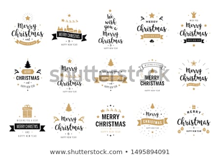 ストックフォト: Merry Christmas Lettering Badge
