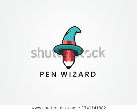 ストックフォト: Cartoon Wizard With A Pencil