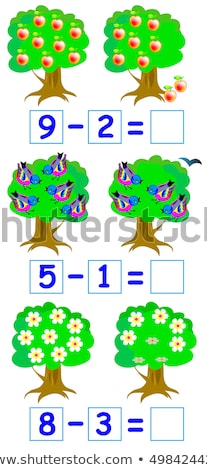Stock photo: A Math Subtraction Worksheet