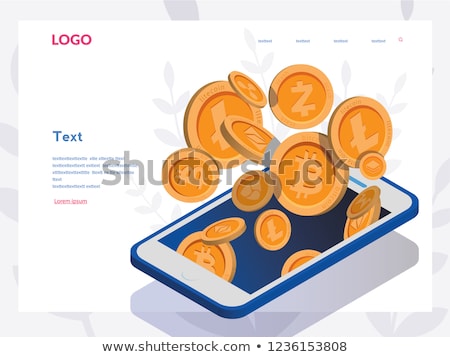 Foto d'archivio: Ico Bitcoin Cryptocurrency People Mining Vector