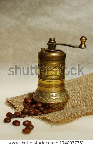 Stok fotoğraf: Turkish Coffee With Grinder And Beans