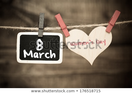 Stok fotoğraf: Happy Womens Day Sticky Note