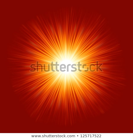 Stock photo: Star Burst Red And Yellow Fire Eps 8