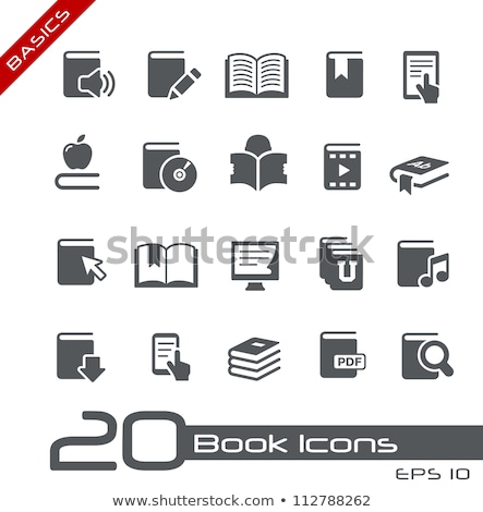 Book Icons Black Series Zdjęcia stock © Palsur