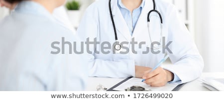 Stock photo: Female Doctor With Stethoscope And Clipboard