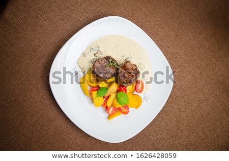 Foto stock: Beefsteak And Vegetable