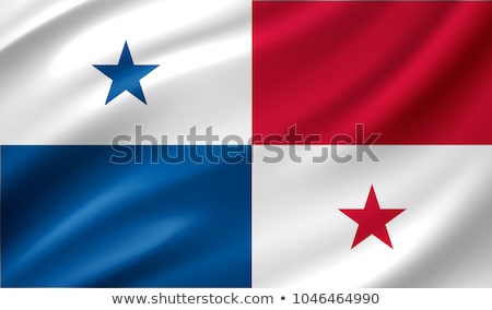 Stok fotoğraf: Fabric Texture Of The Flag Of Panama