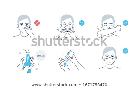 Foto stock: Blowing Nose