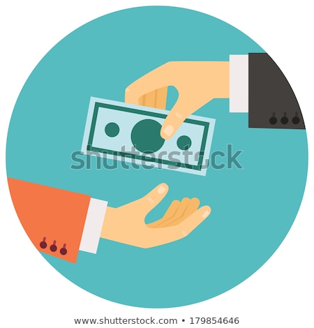 Stockfoto: Hand Giving Money To Other Hand Isolated