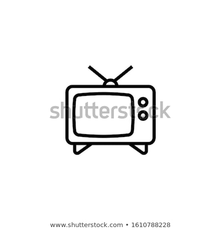 Stock photo: Outline Tv Icon Isolated On White Background