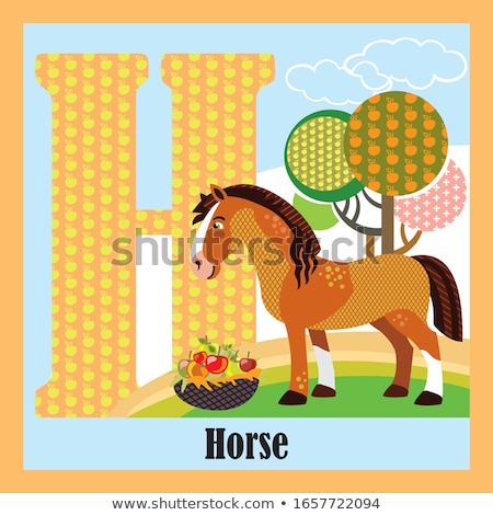 [[stock_photo]]: Flashcard Letter H Is For Herbivore