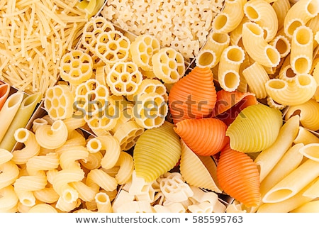 Сток-фото: Pasta Background Assortment Of Different Kinds Italian Macaroni In Chess Cells Top View