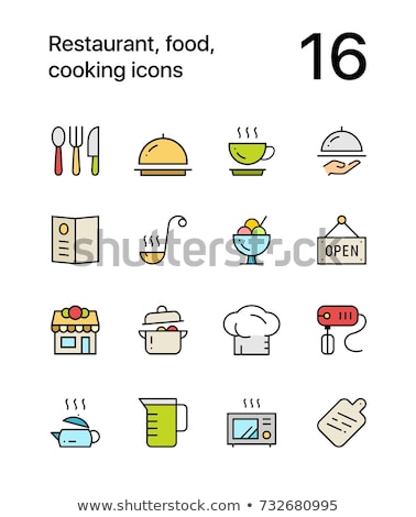 Colorful Restaurant Food Cooking Icons For Web And Mobile Design Pack 1 Foto stock © karetniy