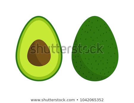 Zdjęcia stock: Avocado Half Flat Icon