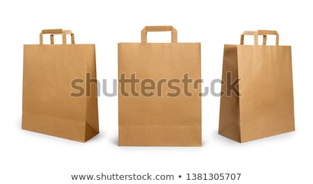 Сток-фото: Brown Paper Bag Isolated On White