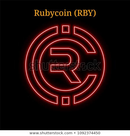 Stock fotó: Rubycoin Cryptocurrency - Vector Colored Logo