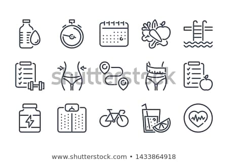 Stock fotó: Diet Vector Icons Collection