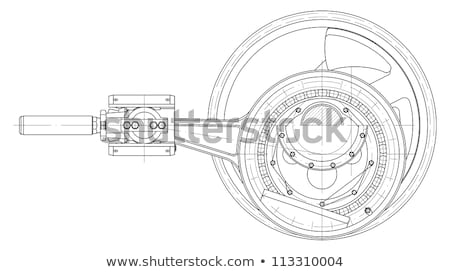 Zdjęcia stock: Technical Drawings With The Bearing
