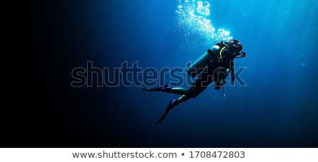 Zdjęcia stock: Scuba Diver Banner