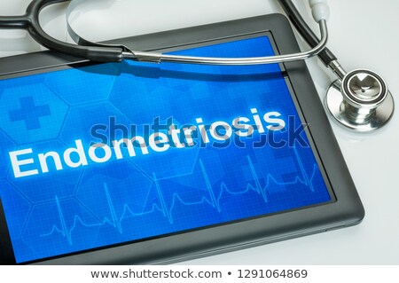 Foto stock: Tablet With The Text Endometriosis The Display