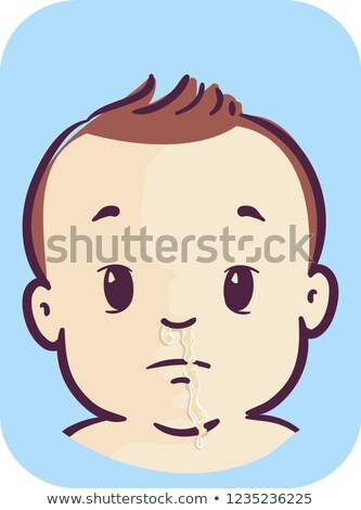 Сток-фото: Baby Runny Nose Illustration