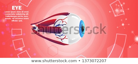 Сток-фото: Abstract Human - Digital - Red Eye