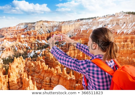 Foto d'archivio: Hiking - Hiker Woman Portrait In Bryce Canyon