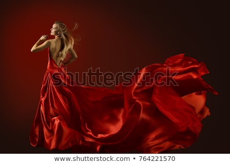 Stock fotó: Girl In Red Dress Dancing Dance