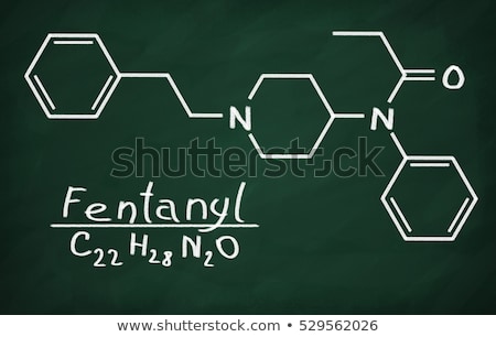 Foto stock: Blackboard With The Chemical Formula Of Fentanyl