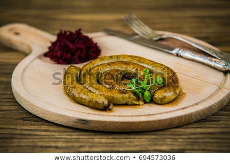 Stock fotó: Roasted Sausage With Barley Mashed Potato
