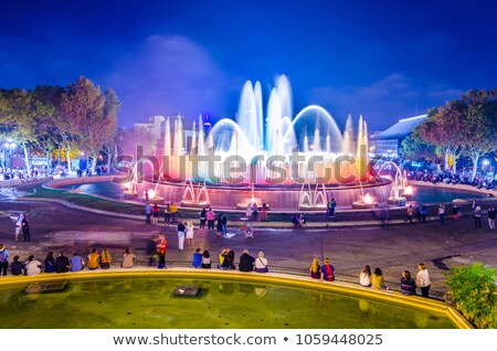Stock fotó: Magic Fountain Light Show At Night