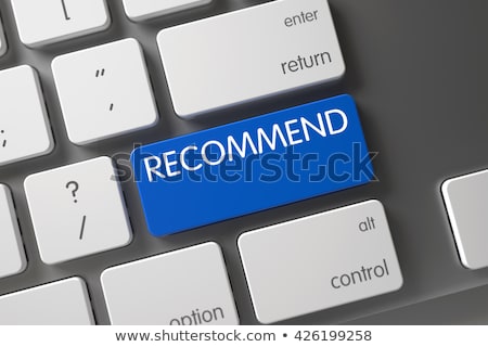 Stock fotó: Recommend Closeup Of Blue Keyboard Key 3d