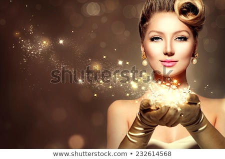 Сток-фото: Beautiful Golden Glamour Woman