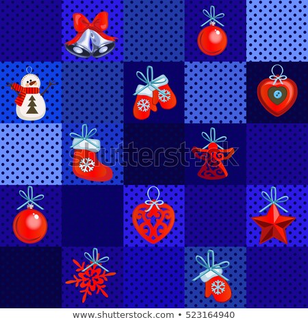 Imagine de stoc: Sample Design Wrapping Paper With Attributes Of The New Year And Christmas Sketch Of The Poster Pa