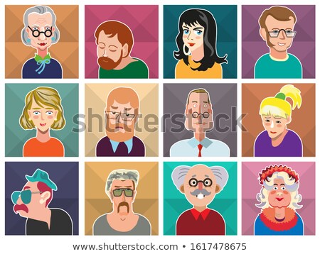 Stock photo: Avatars With Expressions And Emotions Young Man With Twelve Facial Expressions Joy Laughter Sorr