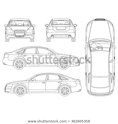 Stock photo: Checked Documents For Car Icon Vector Outline Illustration