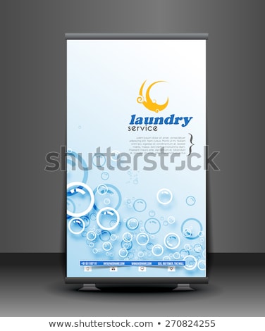 Stock fotó: Laundry Service Advertise Promo Banner Vector