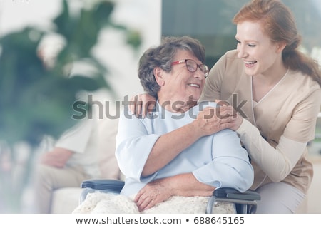 Stock foto: Elder Patient Helping Nurse Hand
