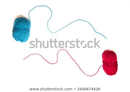 Сток-фото: Balls Of Color Knitting Wool Or Yarn Isolated On White Backgroun