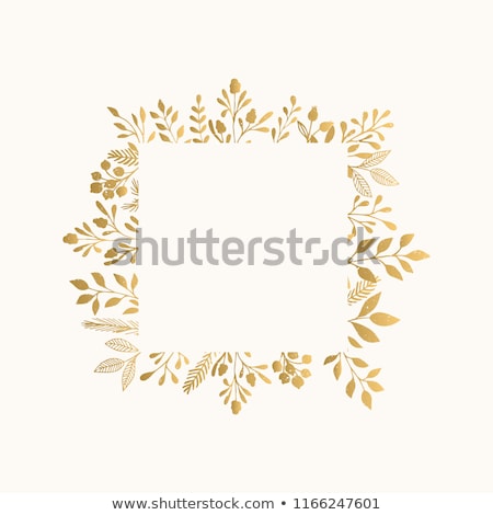 Foto stock: Golden Floral Frame