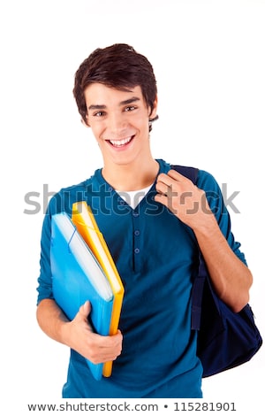 Foto d'archivio: Young Happy Student Carrying Books