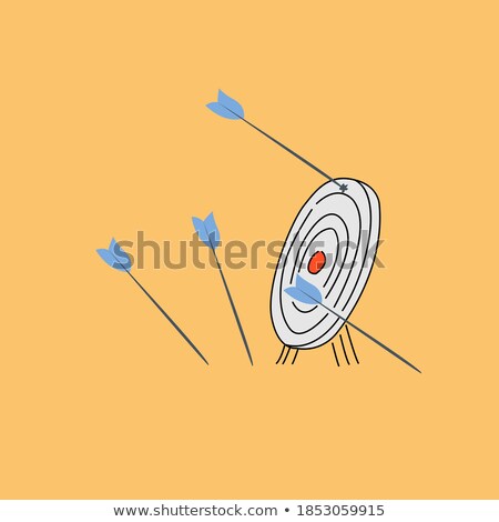 Foto stock: Crime - Arrows Hit In Red Target