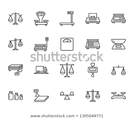 Stock fotó: Kitchen Scales Vector Icon