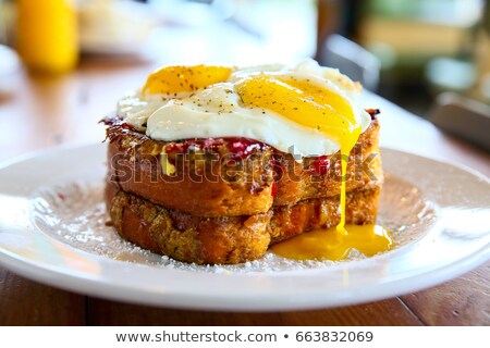 ストックフォト: French Toast And Fried Eggs